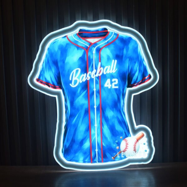 Baseball Jersey Light RGB LED Custom Name & Number (the remote not contains a coin battery) - Image 2