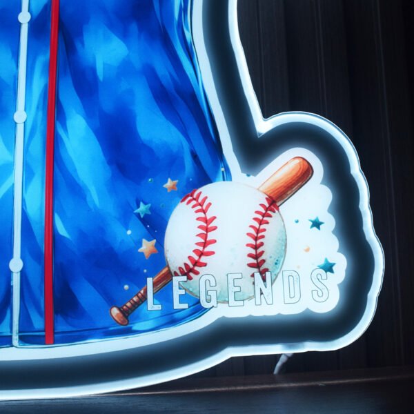 Baseball Jersey Light RGB LED Custom Name & Number (the remote not contains a coin battery) - Image 4