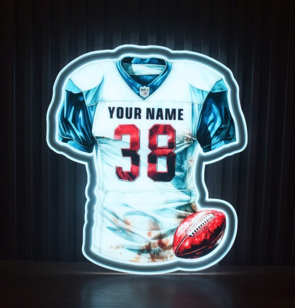 Football Jersey Light RGB LED Custom Name & Number (the remote not contains a coin battery) - Image 2