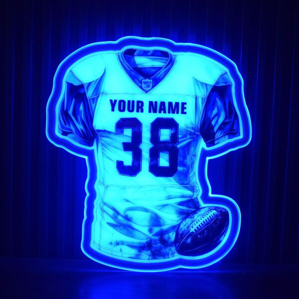 Football Jersey Light RGB LED Custom Name & Number (the remote not contains a coin battery) - Image 6