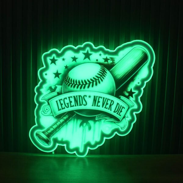 Baseball Light RGB LED Wall Sign(the remote not contains a coin battery) - Image 5