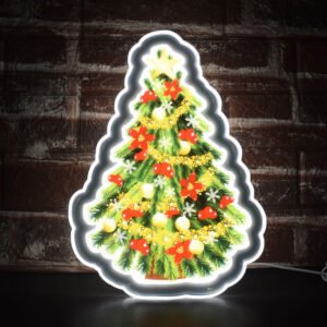 Christmas Tree Signs Decoration Lights Acrylic LED Night Light