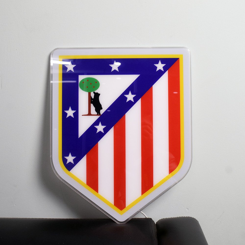 Atleti Football Club Sign Decor. LED lights USB for Power - Image 4