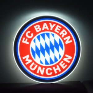 BAY Football Club Sign Decor. LED lights USB for Power